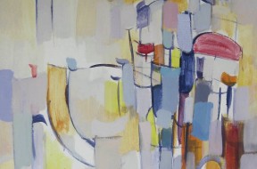 Ulica u jutro, 2014., ulje na platnu, 80×70 cm