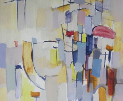 Ulica u jutro, 2014., ulje na platnu, 80×70 cm